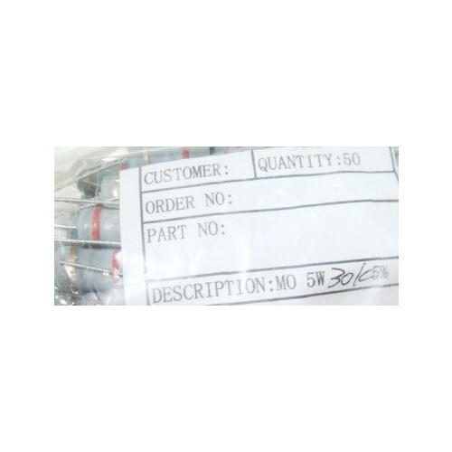 5W 330K 5W330K Carbon Film Resistor 5% 50pcs/LOT Free shipping
