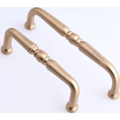 76 96mm modern simple fashion brushed Champagne kitchen cabinet wine cabinet dresser door handle drawer tv cabinet pull knob 3"