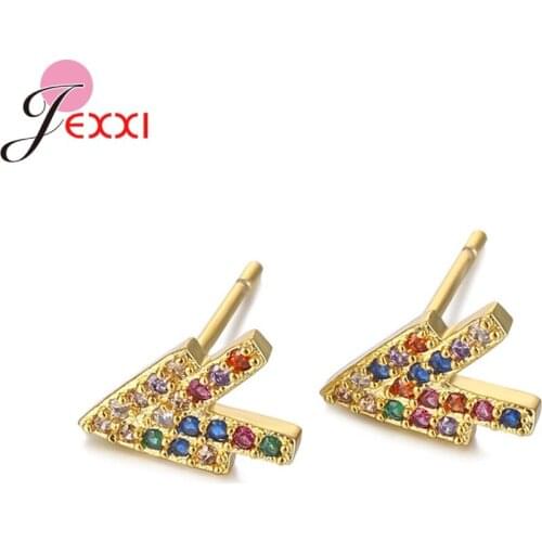 925 Sterling Silver Jewellery Eye Heart Mouth Lip Tree Stud Earrings for Women Gift Colorful Rainbow Cubic Zircon Pendientes