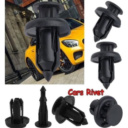 Car Bumper Fasteners 50pcs Plastic Buckle Expansion Screw Push-Through Core Nail Clip Car Supplies