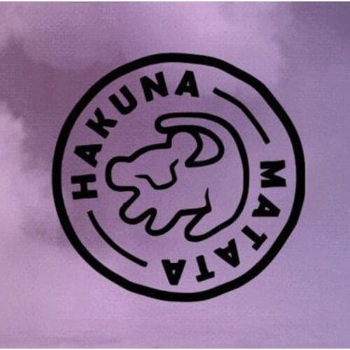 Black/Sliver Lion King Hakuna Matata Vinyl Car Stickers for Car Windshield Decor Waterproof Funny Decals New 15cm