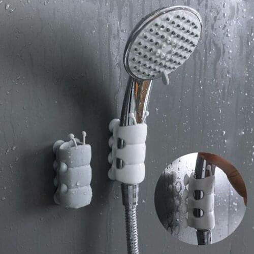 Suction Cup Shower Mounting Brackets Silicone Shower Head Holder Wall Mounted Sucker Shower Head Hanging Rack Bathroom Tools