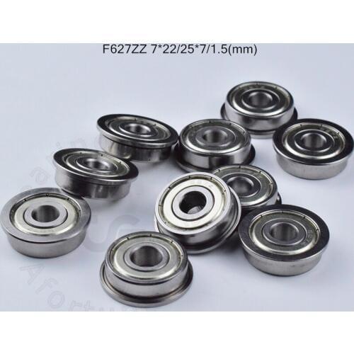 F627ZZ F627 7*22*25*7*1.5(mm) 10pieces RF2270HH bearing Flange bearings F627ZZ F627 RF2270HH chrome steel deep groove bearing