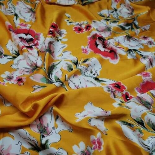 Glossy Chiffon Dress Satin Silky Polyester Scarf Hijab FabricTissue Pajamas Skirt Material Many Styles