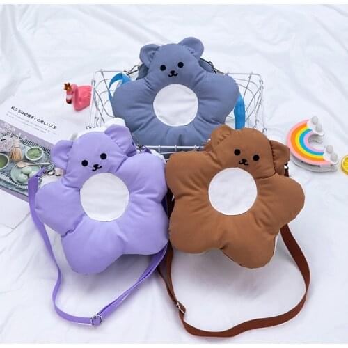 Hot Saling Kawaii Soft and cute plush flower girl makarons bag Creative Satchel Plush toy For students present Girlish bag