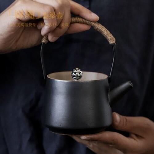 Personal Vintage Black Teapot Yixing Handmade Minimalistic Premium Kung Fu Tea Set Chinese Container Czajnik Tea Maker Ed50cf