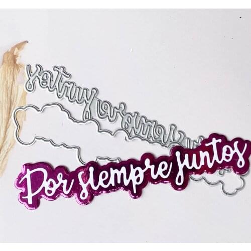 Spain Letters Metal Cutting Dies Scrapbook Stencil Template for DIY Paper Photo Album Gift Cards Making New Dies for 2021