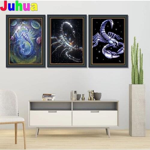 Scorpion 5D DIY Diamond Painting Full Square Round Drill mosaic cartoon animal Diamond Embroidery gift home decor