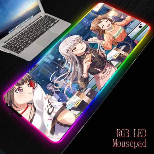 XGZ BanG Dream MinatoYukina Anime Mouse Pad Gaming Mouse Pad Large RGB Computer Mause Pad Carpet Desk Mat PC Game Mouse Pad