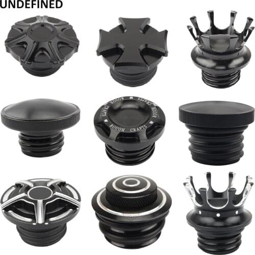 Motorcycle Gas Tank Cap Aluminum Vented Oil Fuel Tank Cover For Harley Sportster XL883 Dyna Softail Touring Road King FLHX FLH