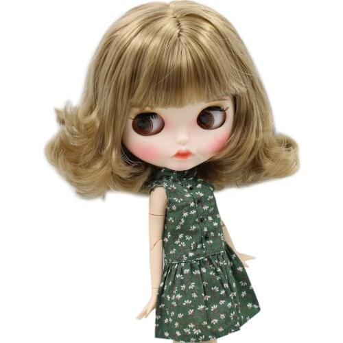 ICY DBS Blyth Doll For No.BL3227 Brown hair Carved lips Matte face with eyebrows Joint body 1/6 bjd OB24 ANIME GIRL