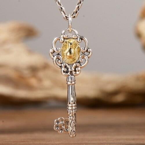 S925 Sterling Silver Pendant For Men Ane Women Retro Cat Key Models Thai Silver Pendant Fashion Womans Silver Pendant