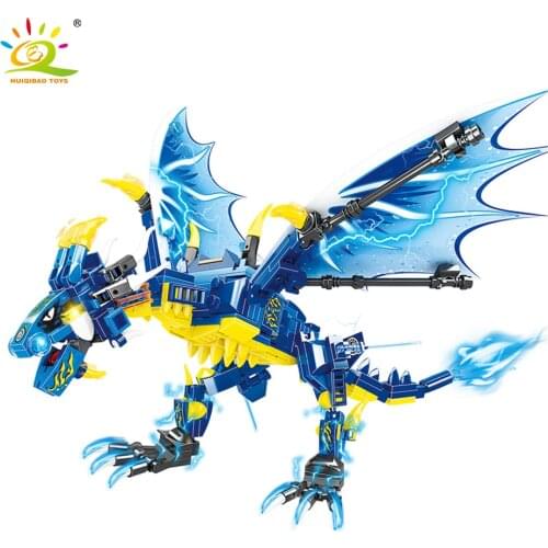 HUIQIBAO 328Pcs Ninjasn Dragon Knight Model Building Blocks City Fight Ninja KAI JAY Weapon Figures Bricks Toys Children Gifts