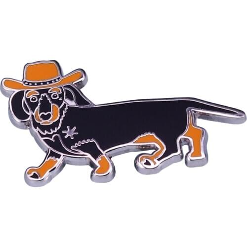 Get Along Little Doggie Brooch Cowboy-themed Dachshund Pin Will Be Your Favorite Fashion Partner
