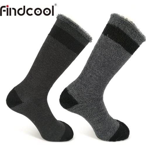 Findcool Merino Wool Thick Socks for Men and Women Winter Climbing Hiking Skiing Socks Outdoor Fishing Skateboarding Socks