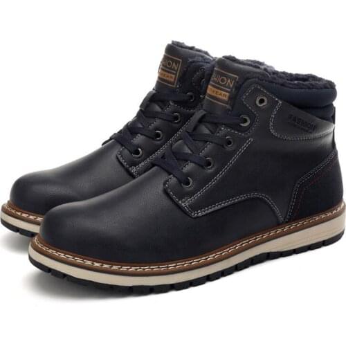 2021 New Snow Boots Protective and Wear-resistant Sole Man Boots Warm and Comfortable Winter Walking Boots Big Size 39-46