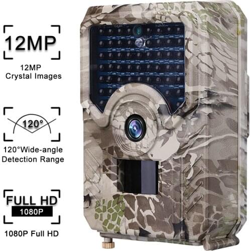 Hunting Trail Camera 12MP 1080P Full HD Wildlife Scout Camera with Infrared Night Vision Hunting Game Camera Photo Traps Hunter