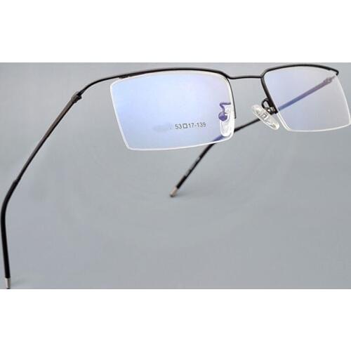 Eyebrow eyeglasses Mens light glasses frame Square Myopia glasses flat light comfort gold wire legs Prescription lens