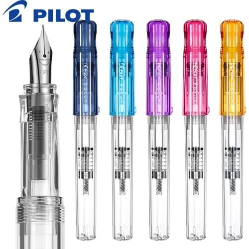 PILOT Limited KAKUNO Smiley Fountain Pen FKA-1SR Transparent Rod EF/F/M Pointed Office Practice Word Exchange Cartridge