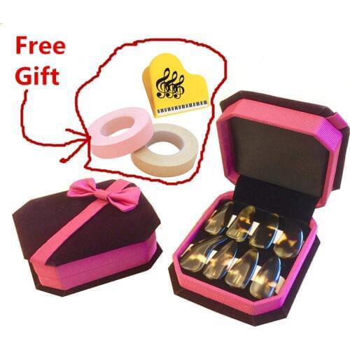 Professional 8pcs Guzheng Nail Set with Gift Box Chinese Zither A Box of Eight Guzheng Accessories Guzheng Practice Nail S M L