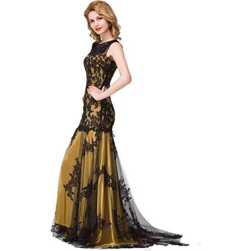 Sexy Lace Chiffon Evening Dress Chiffon Prom Gown Vestidos Elegant Formal Dress For Evening Gown Party Ankle-Length women 2020
