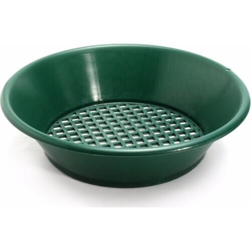 1Pc Green Gold Pan Sifting Classifier Mesh Sn Mining Sifter Metal Detecting Tool Panning Classifier 34x34x10Cm