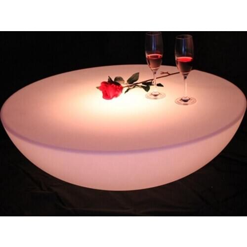 LED Illuminated Furniture Waterproof LED Table LED Coffee Table rechargeable SK-LF17 (D66*H22cm) 1pc