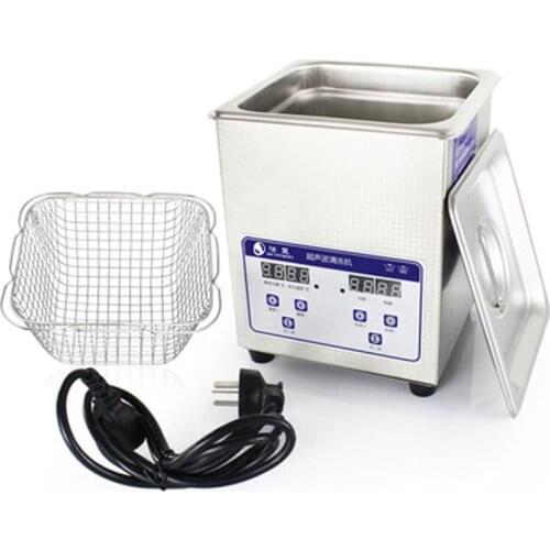 2L Ultrasonic Cleaner Digital Timer Cleaner for Gold Jewelry Glasses Jade Necklace Oxide Anti-Rust Oil Cleaning Machine