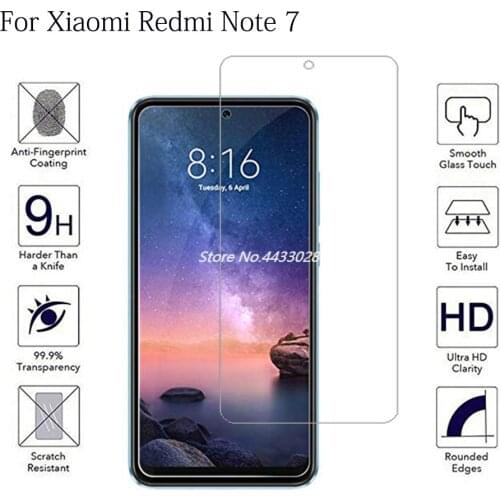 Tempered Phone Glass For Xiaomi Redmi Note 7 Full Cover Anti Glare Anti Blue-ray Screen Protector For Redmi Note7 Full Glue Film