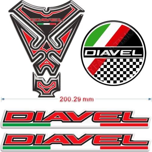 For Ducati Diavel XDiavel 1260S V2 V4 Tank Pad Protector Fairing Motorcycle Stickers Emblem Logo Fender Windshield Handguard