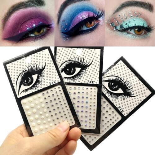 3D Sexy DIY Face Eyes Body Crystal Diamond Glitter Gems Decal Jewels Makeup Eyeliner Sticker Temporary Tattoo Rhinestone