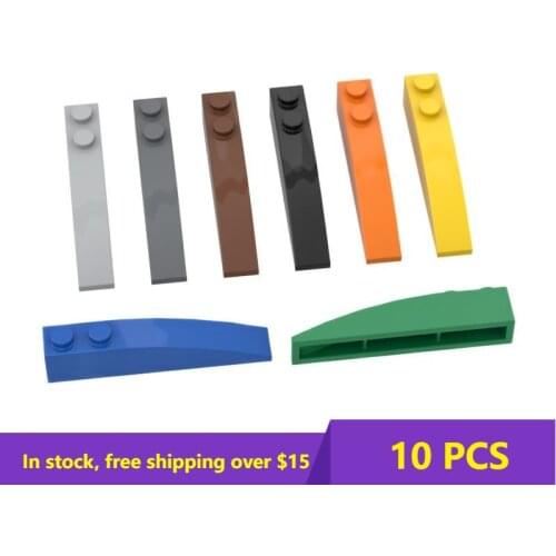 10PCS MOC Bricks Assembles Particles 41762 Slope Curved 6x1Building Blocks Parts Educational Parts Kids Toys