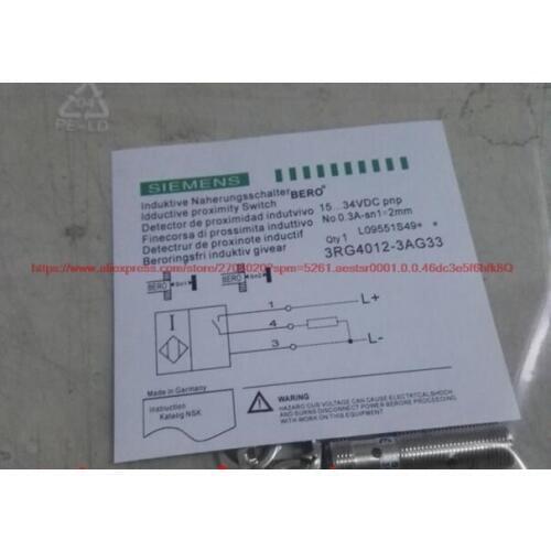 100% NEW 3RG4012-3AG33 M12 waterproof proximity switch plug-in type PNP normally open sensor switch sensor