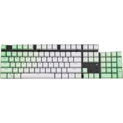 104 PBT Thicken Keycap Mechanical Keyboard Installation OEM Profile Keycap Set Rainbow Color Backlight Keycaps