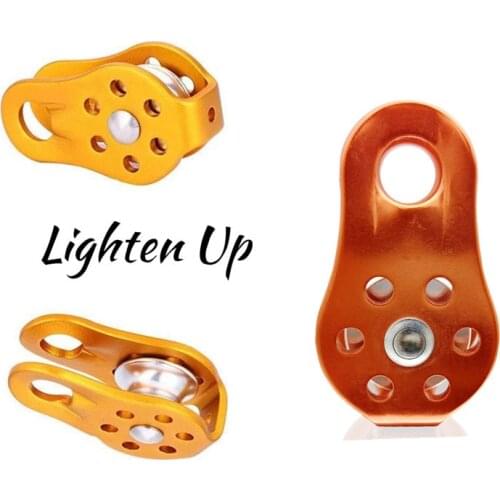 20KN Outdoor Rock Climbing Fixed Side Plate Single Sheave Pulley Hauling Gear Tool Outdoor Sports Accessories