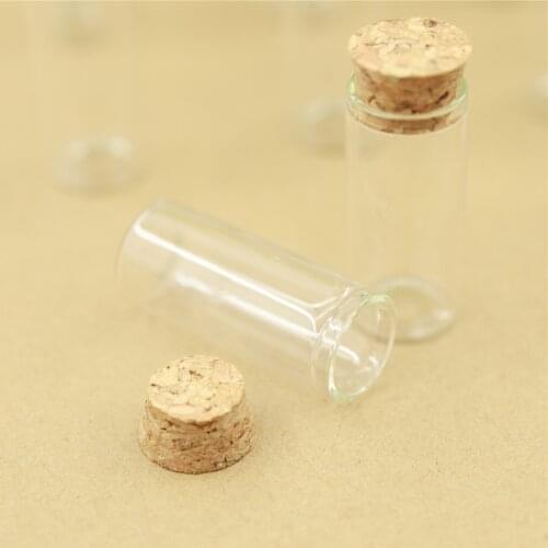 24pieces 10ml 22*50mm Glass Bottles Test Tube Cork Stopper Mini Spice Bottles Container Small DIY Jars Vials Tiny Bottles glass