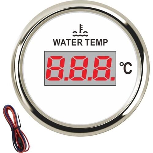 52mm Car Marine Water Temperature Gauge 40~120 Centigrade Digital Water Temp Gauge With Backlight 9-32V