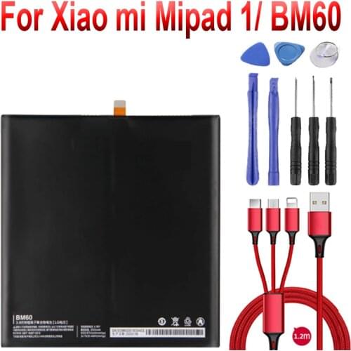 6600mAh BM60 BM61 BM62 BN60 Battery For Xiaomi miPad 1 2 3 4 mi Pad MEC91 Bateria mi Tab 1 2 3 4 +USB cable+toolkit