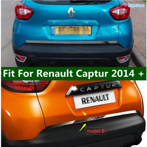 Lapetus Accessories For Renault Captur 2014 2015 2016 Stainless Steel Rear Tail Tailgate Trunk Lid Molding Cover Streamer Trim