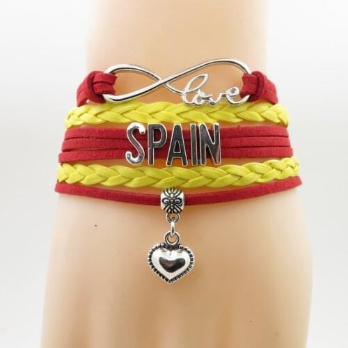 Love spain Bracelet heart Charm love spain country bracelets & bangles for woman and man jewelry