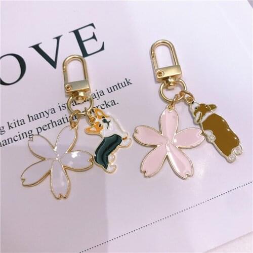 Keji Dog Bow Love Keychain Pendant Metal Bag Charm For Men And Women Car Keychain Keyring Jewelry Decoration Gift
