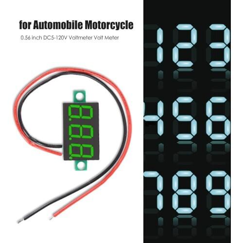 0.36 inch DC4-40V LED Mini Digital Voltmeter Blue/red/green LED Display Volt Meter Gauge Voltage Panel Meter 2 wires