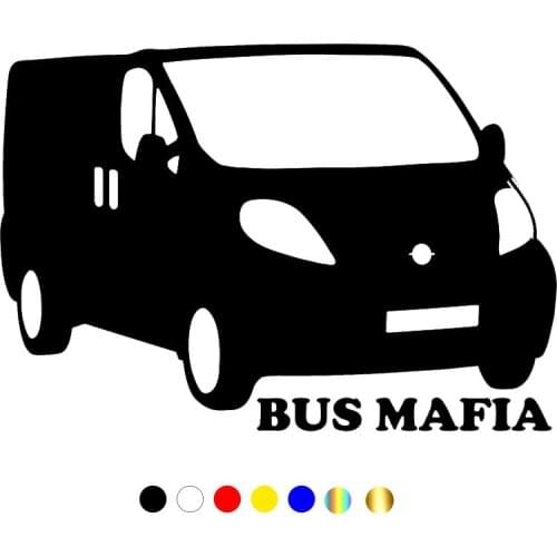 CS-1337#22*15cm Bus Mafia v2 funny car sticker vinyl decal silver/black for auto car stickers styling