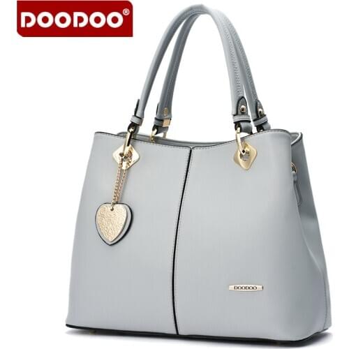 DOODOO 2018 Women Bag Luxury Elegant Top PU Leather Handbags Women Shoulder Messenger Bags OL Lady Beloved Bolsos Bag D5028