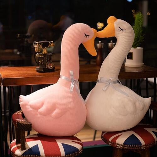 Goose Plush Toy Stuffed Animal Swan Doll For Girl Kids Room Decor Valentine Gift