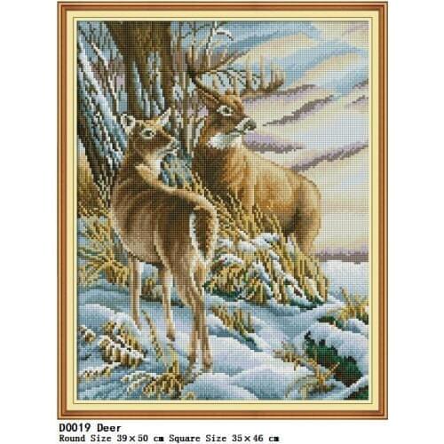 Deer Patterns DIY Diamond Animal Painting Rhinestones Accessories Full Round Drill Square Diamant Painting Embroidery