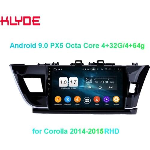KLYDE 10.1" 2Din Android 9 Car radio multimedia video audio player for Corolla 2014-2015 RHD Car Auto Stereo Navigation