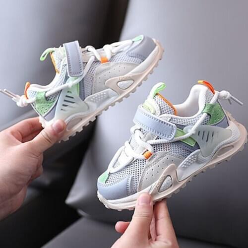 Boys old dad shoes breathable net shoes spring and autumn 2021 new childrens sports shoes Korean fashion girls running shoes