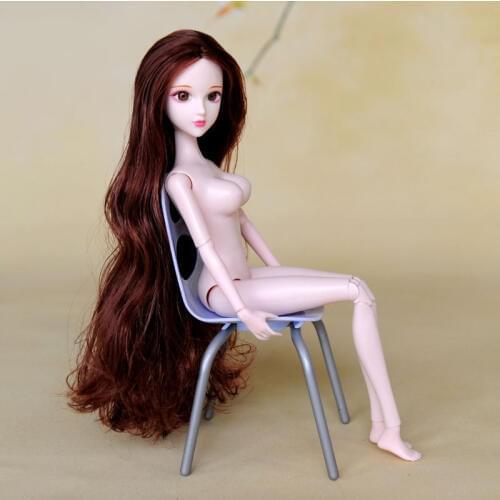 3D Real Eyes Xinyi Doll with Beautiful Brown Curly Hair 16 Joint Movable Body For DIY 1/6 BJD Doll girls toys