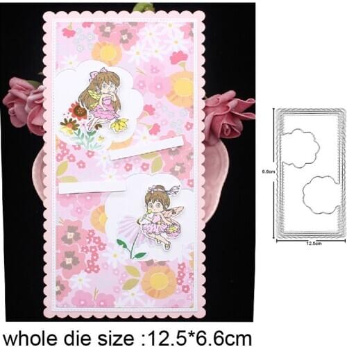 Lace Background Frame Metal Cutting Dies Scrapbooking Stencils DIY Paper Cards Decorative Embossing Die Cuts Craft Dies 2020 NEW